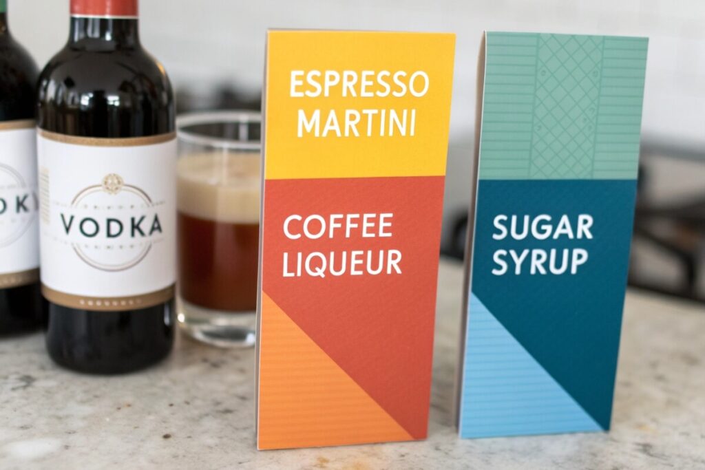 Calorie breakdown chart for an espresso martini