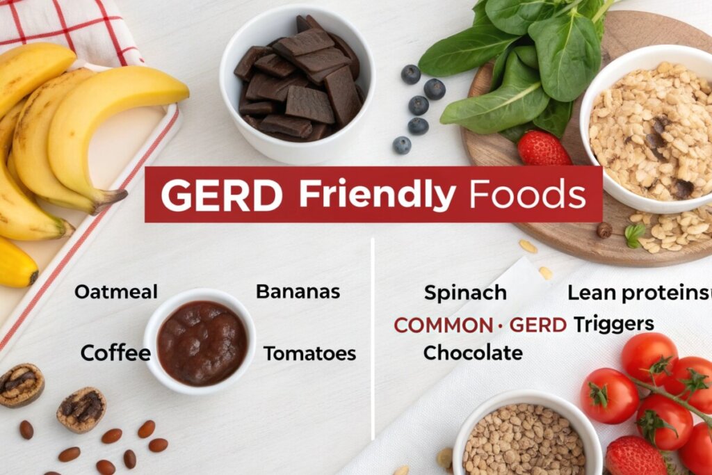 Foods to eat and avoid for GERD management