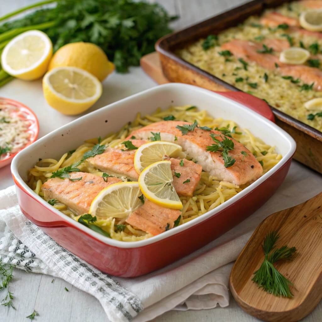 lemony-salmon-orzo-casserole