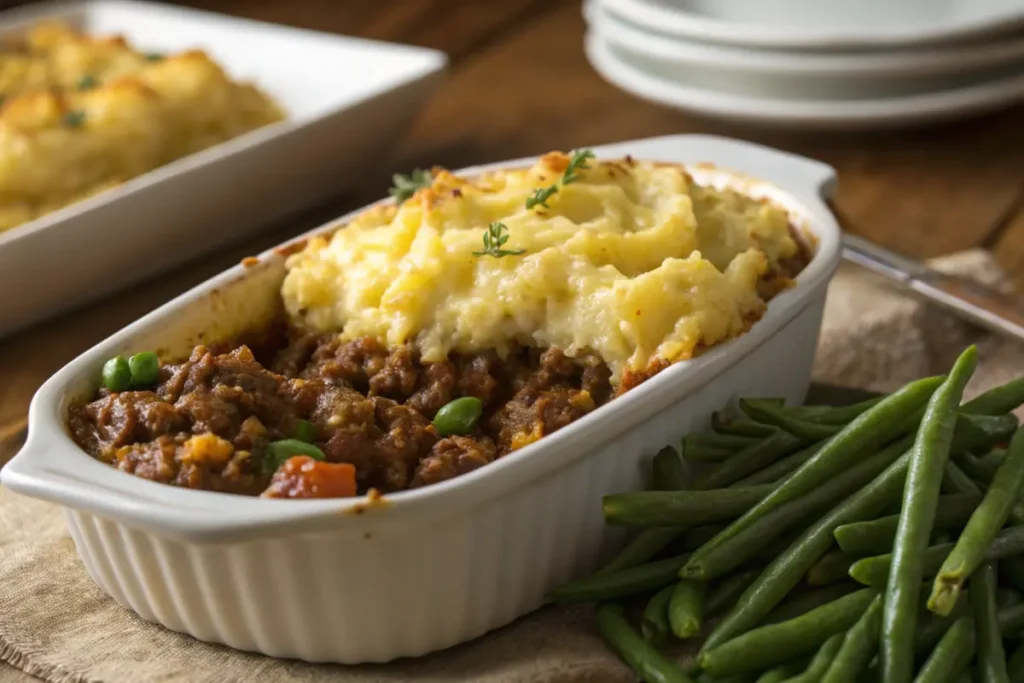 Ground beef shepherd’s pie with cauliflower mash