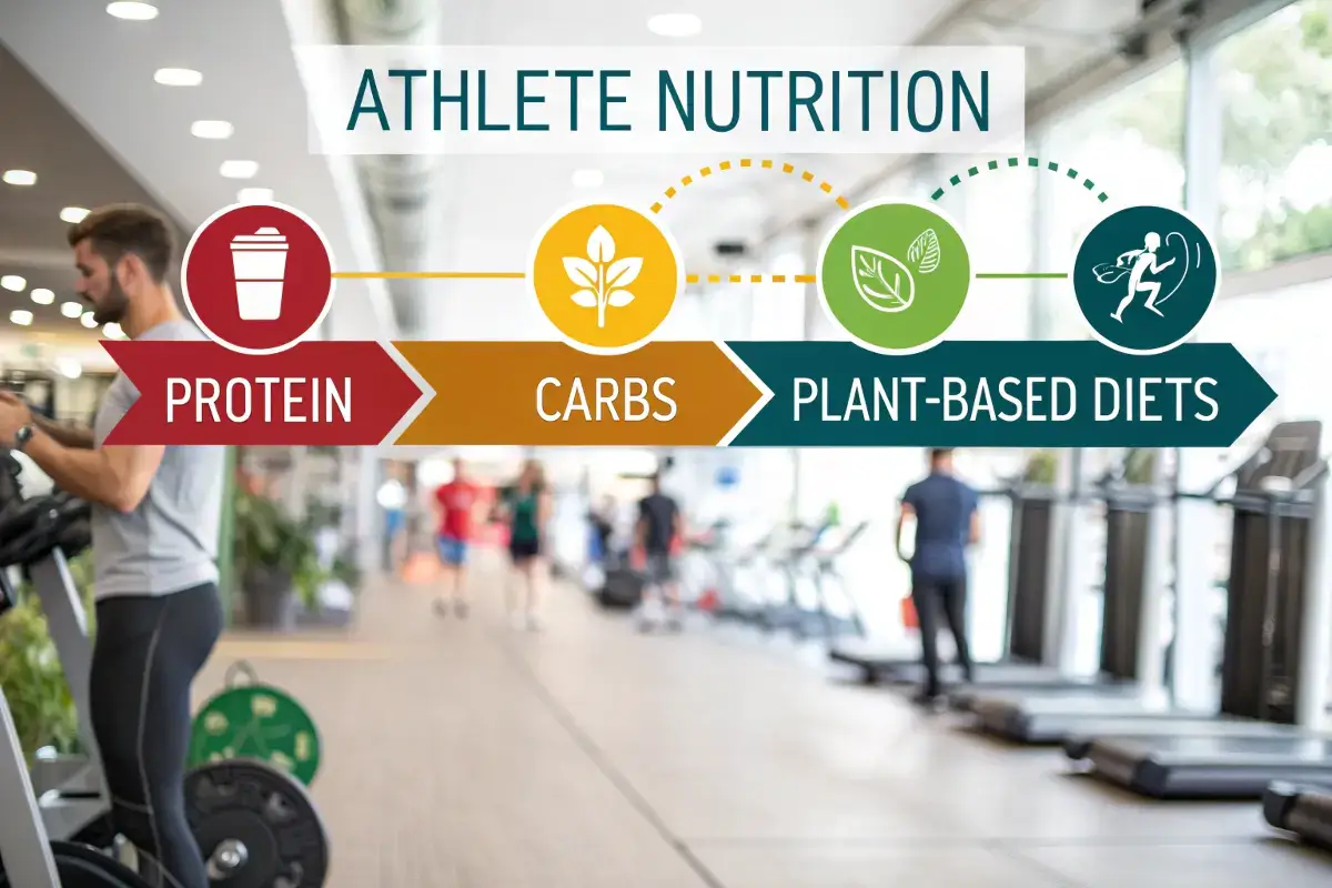 Illustrated timeline of special diets for athletes evolution