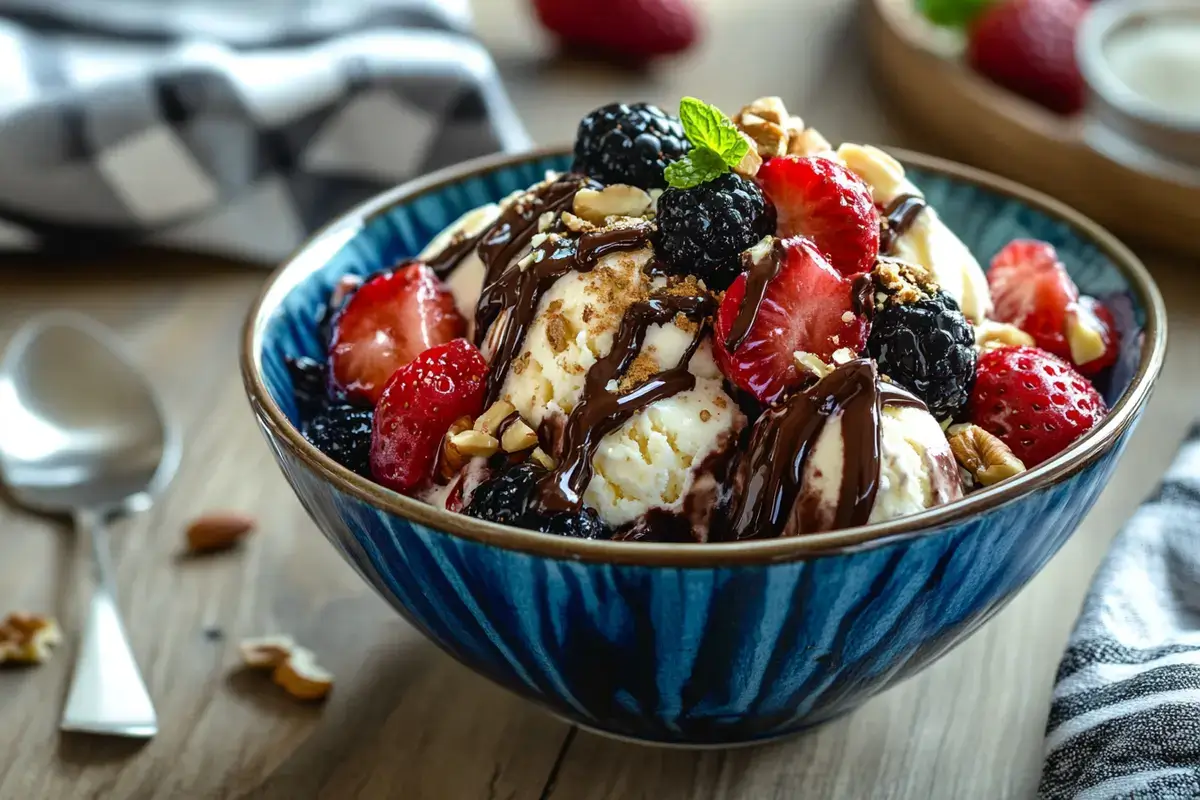 Guilt-free homemade Ninja Creami ice cream with fresh fruits