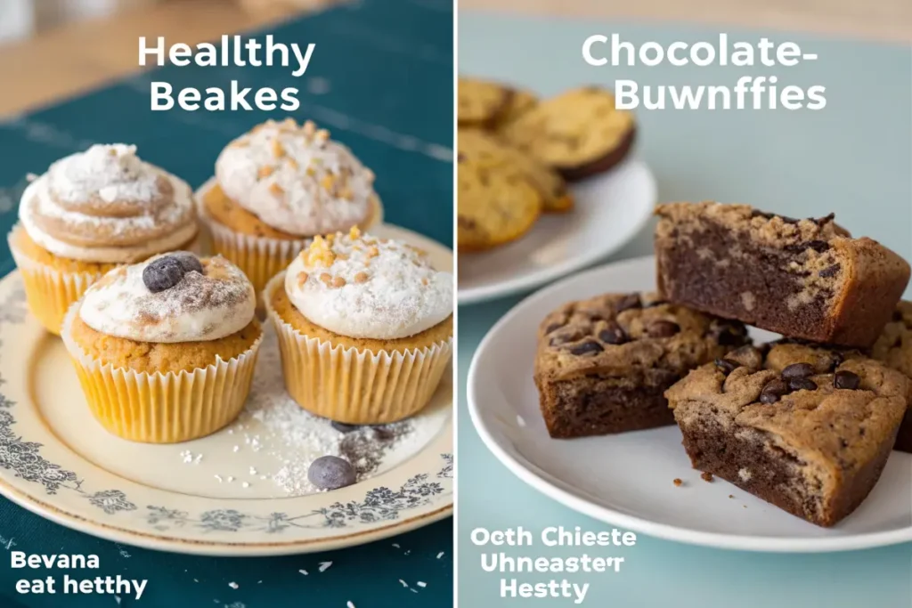 Comparison of unhealthy vs. healthy baked goods